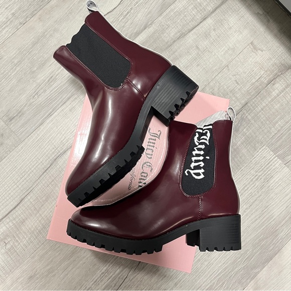 Juicy Couture One-Up A Burgundy Ankle Chelsea Booties, 10M - Picture 3 of 10